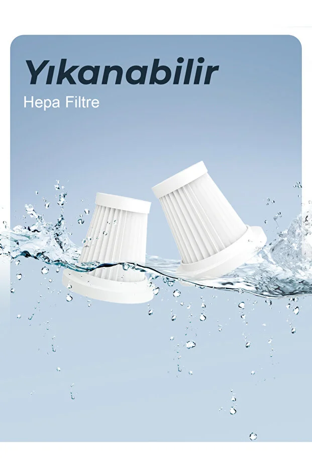 AHV-02 Kablosuz Araç İçi Süpürge Mor | 18000PA Güçlü Vakum | Fırçasız Motor